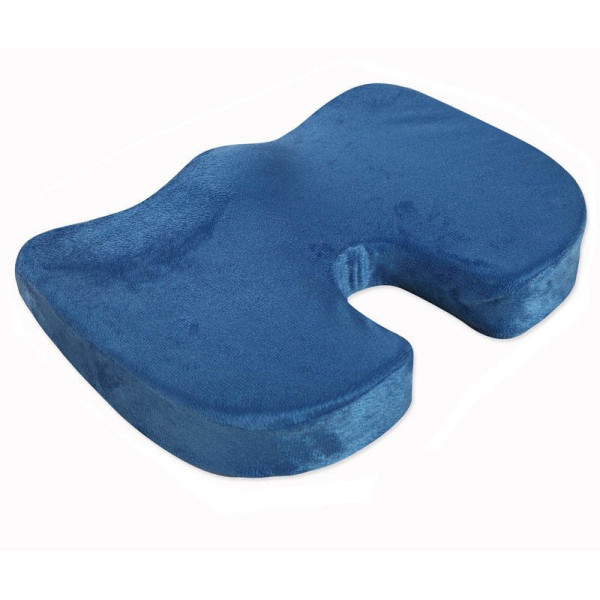 SuperOrtho Μαξιλάρι Κόκκυγα Memory Foam BLUE Ανατομικό με κλίση και εγκοπή καθίσματος κατά των κατακλίσεων 